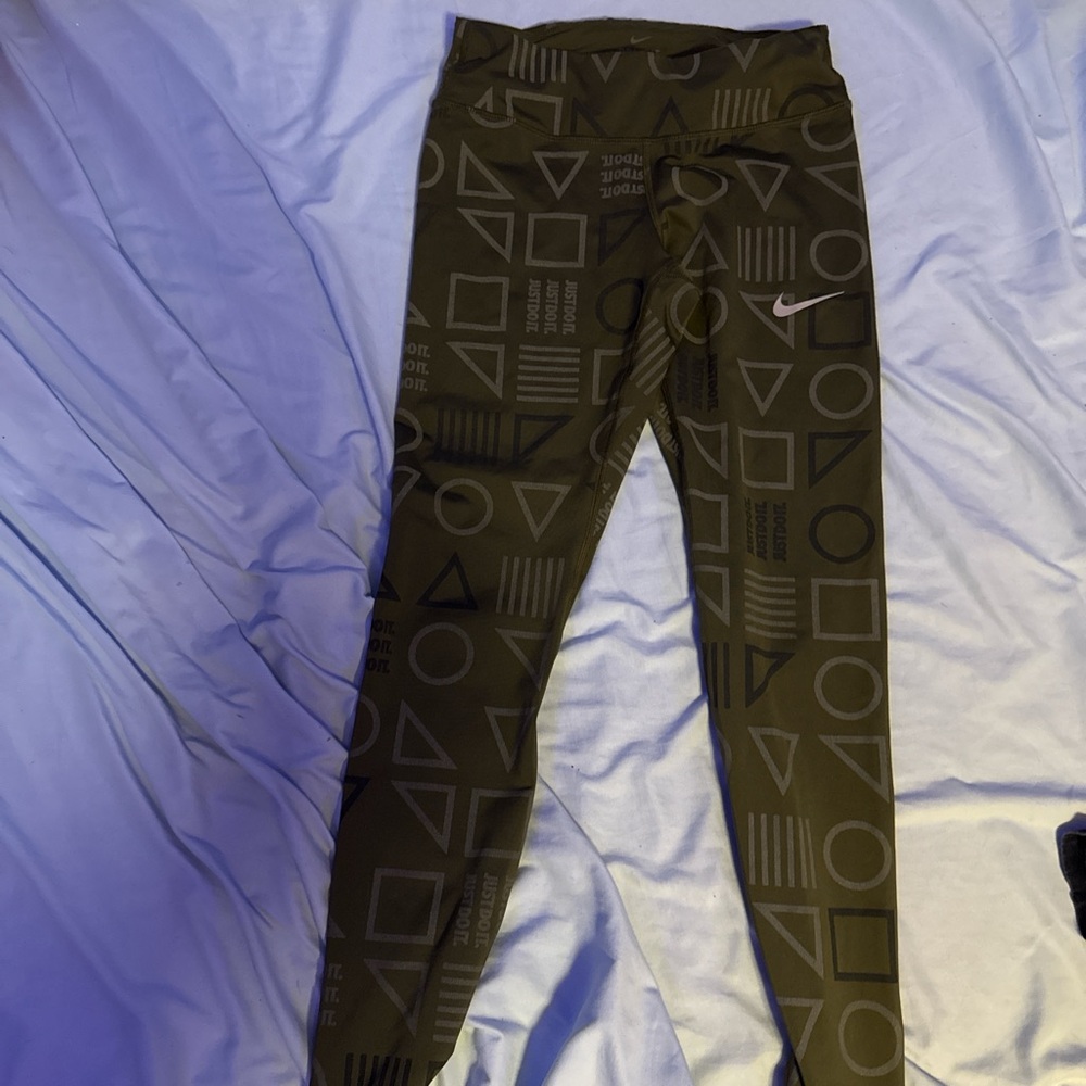 Nike Kids Geometric Print Leggings - Black